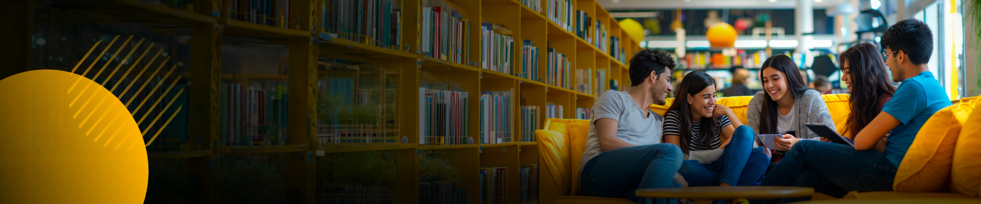 Jóvenes estudiando en biblioteca durante formación técnica para la empleabilidad